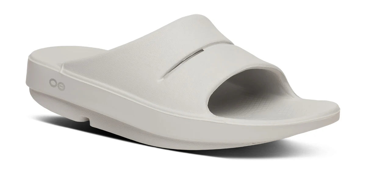 Oofos OOaah Slide Flip Sandal in Moonstone