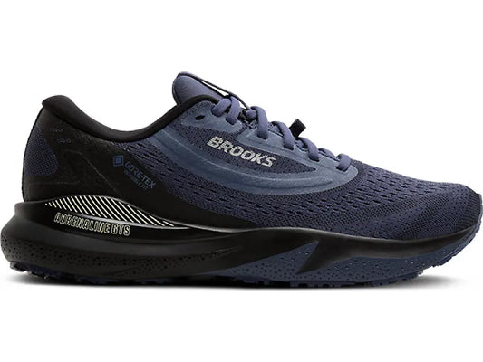 Brooks Men's Adrenaline GTS 24 GTX Waterproof Sneaker in Black/Nightshadow/Coconut