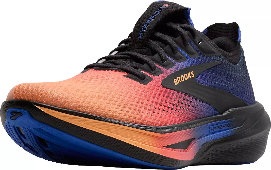 Brooks Men's Hyperion 3 Sneaker in Blue/Coral/Papaya