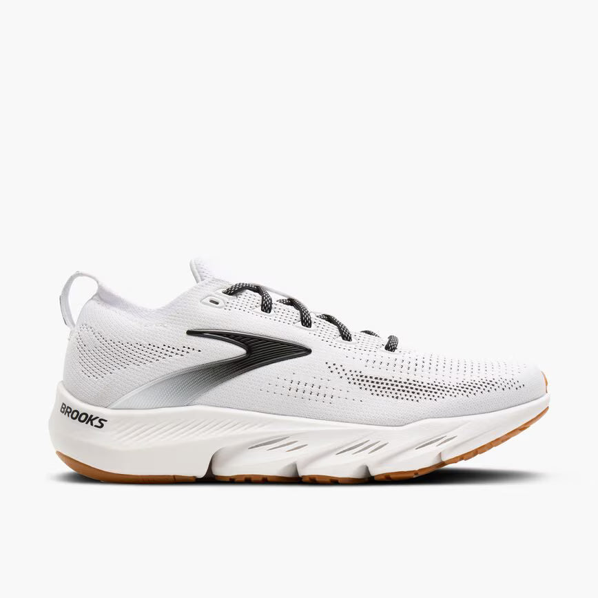 Brooks Men's Glycerin Flex Sneaker in White/Black/Gum