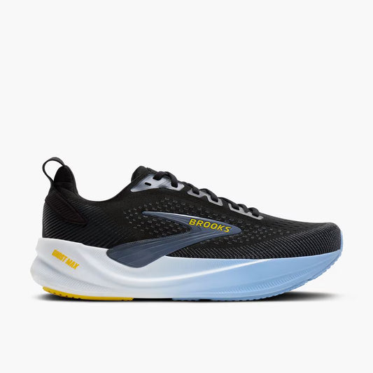 Brooks Men's Ghost Max 4 Sneaker in Black/Folkstone/Open Air