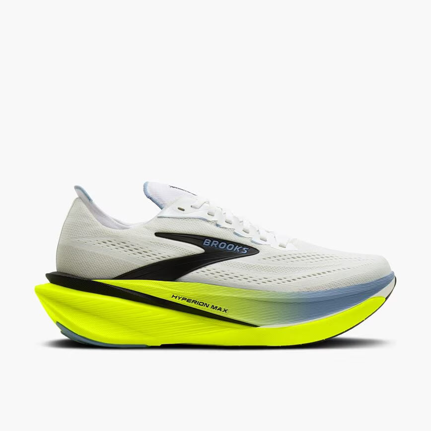 Brooks Men's Hyperion Max 4 Sneaker in White/Blue/Nightlife