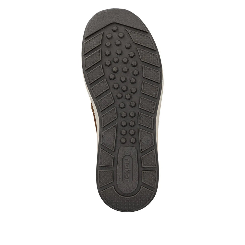 Rieker Men's Bruce 51 Waterproof Slip On Shoe in Brown Schwarz/Noce/Braun
