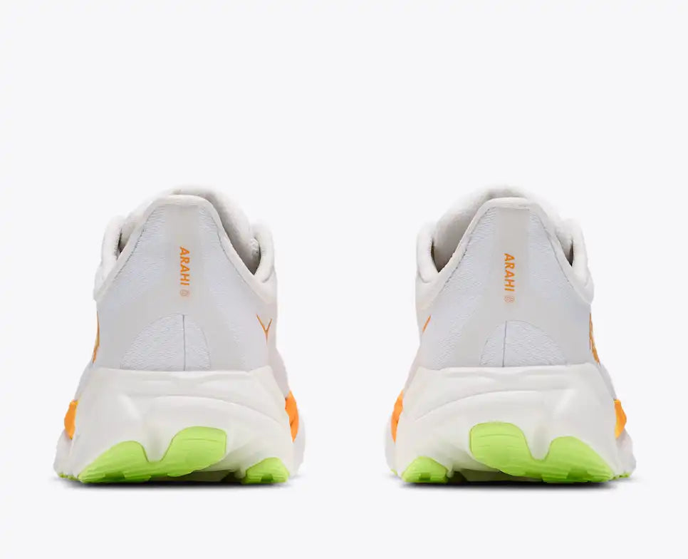 Hoka Women's Arahi 8 Sneaker in Frost/Solar Flare