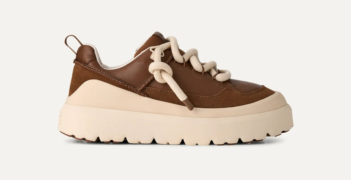 UGG Men's Heritage Utility Sneaker in Dark Chestnut/Whitecap