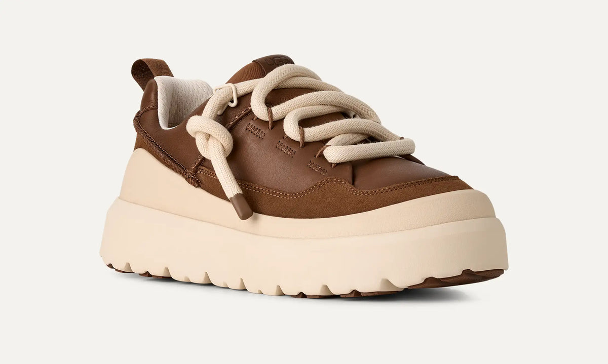 UGG Men's Heritage Utility Sneaker in Dark Chestnut/Whitecap