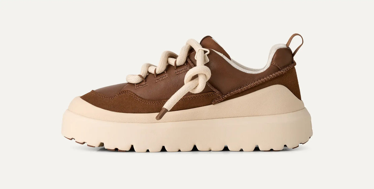 UGG Men's Heritage Utility Sneaker in Dark Chestnut/Whitecap