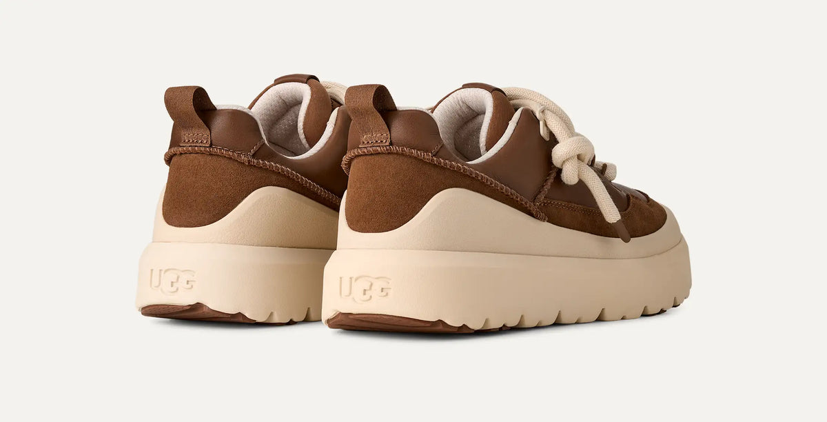 UGG Men's Heritage Utility Sneaker in Dark Chestnut/Whitecap