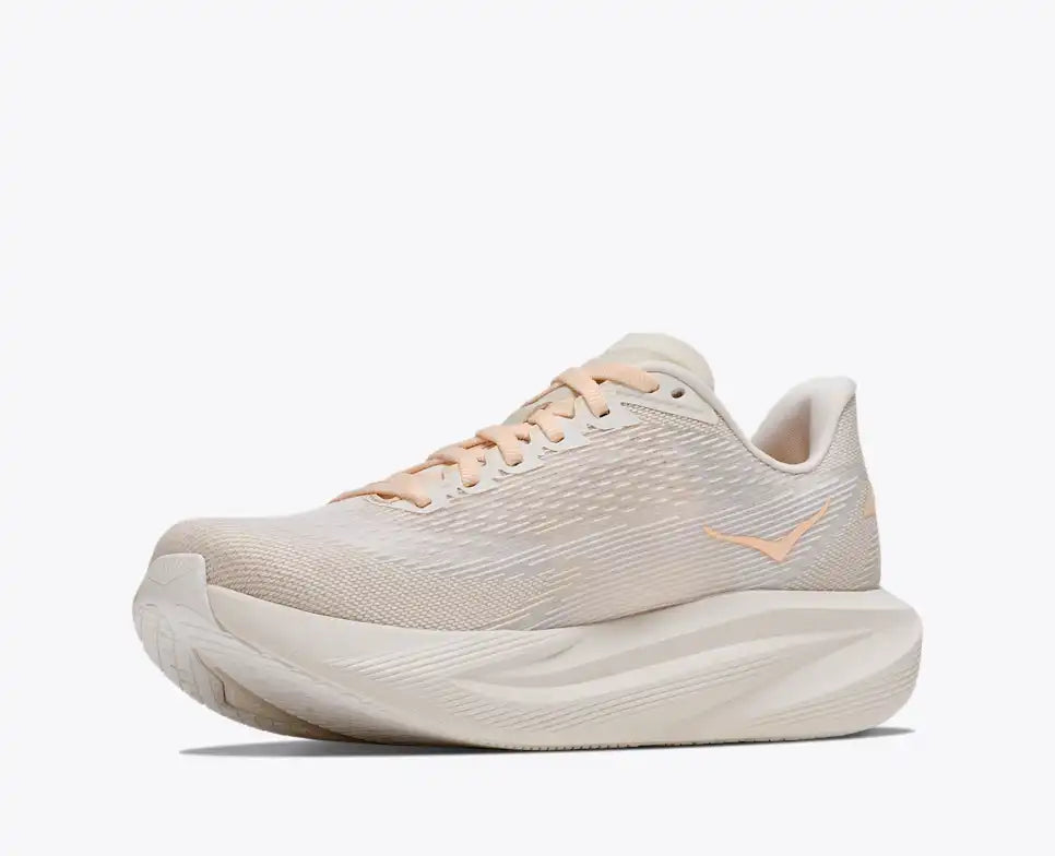 Hoka Women's Mach 7 Sneaker in Oat Milk/Alabaster