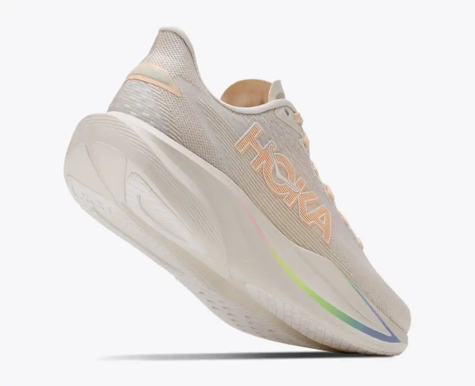 Hoka Women's Mach 7 Sneaker in Oat Milk/Alabaster