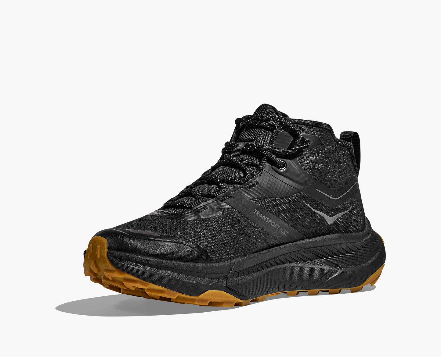 Hoka Women's Transport Hike GTX Mid Waterproof Boot in Black/Black