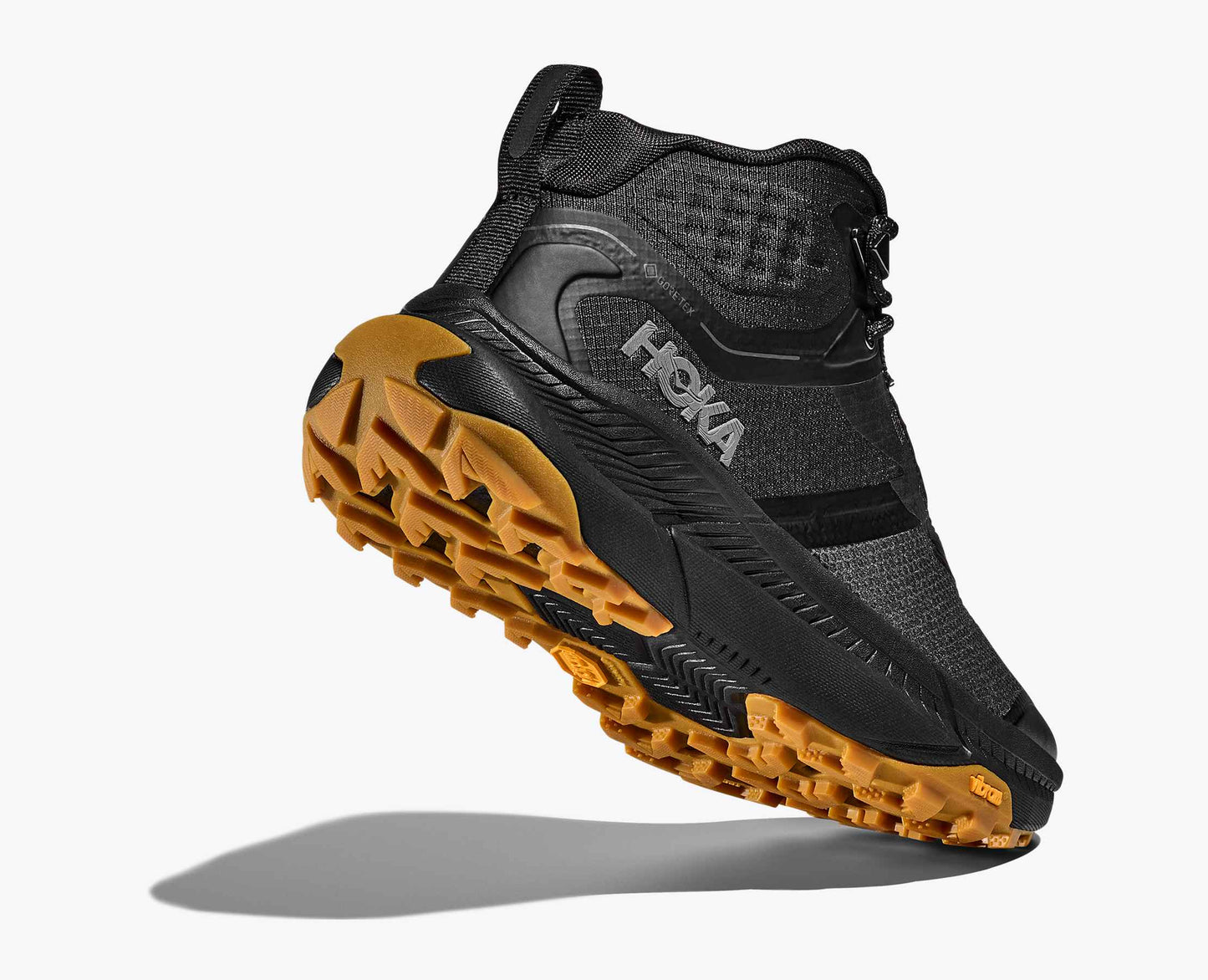 Hoka Women's Transport Hike GTX Mid Waterproof Boot in Black/Black
