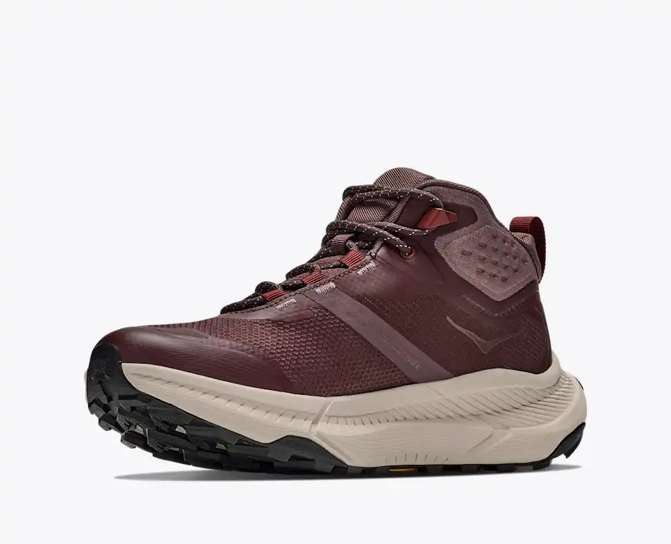 Hoka Women's Transport Hike GTX Mid Waterproof Boot in Deep Mauve/Smoky Quartz