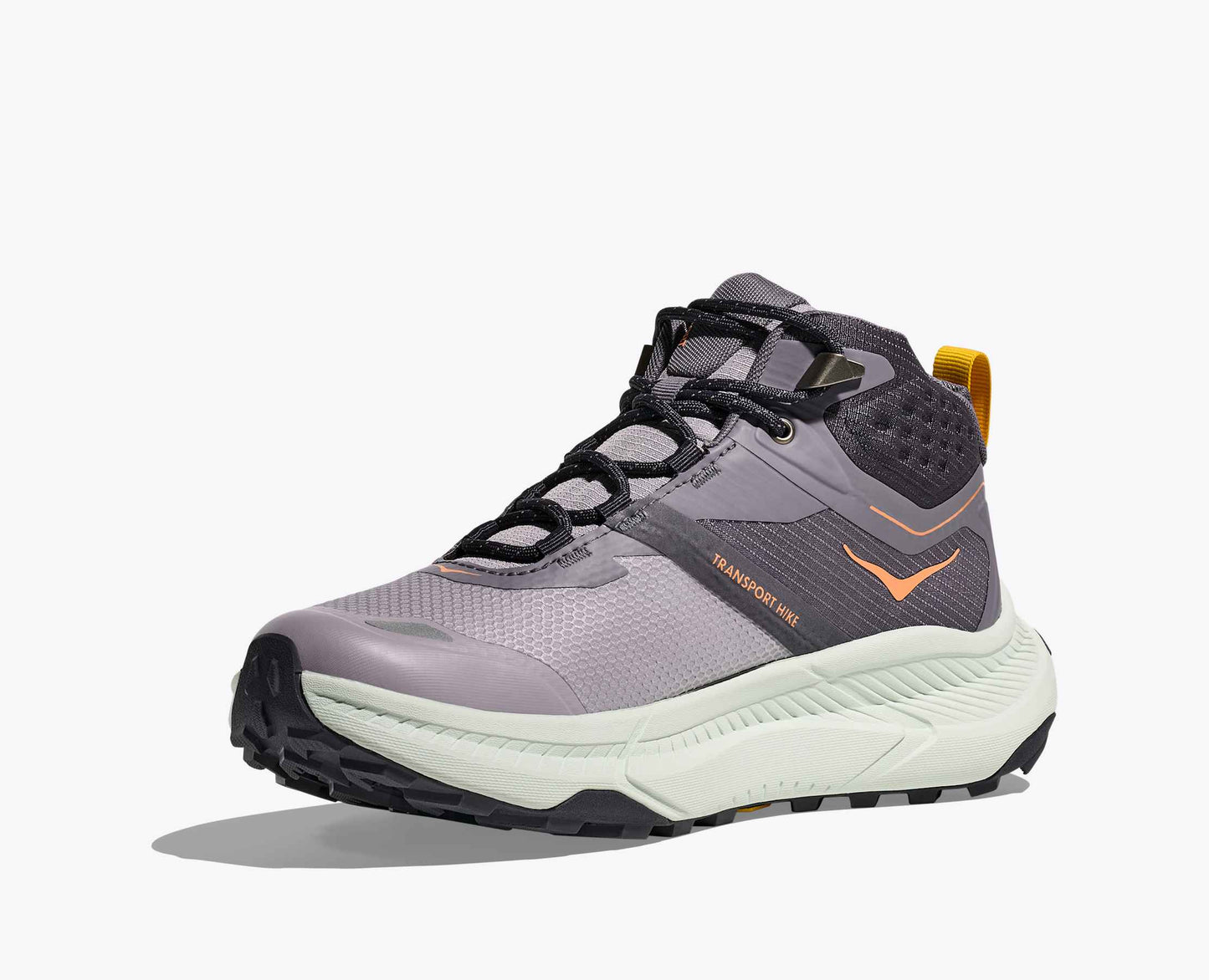 Hoka Women's Transport Hike GTX Mid Waterproof Boot in Grey Skies/Sea Glass