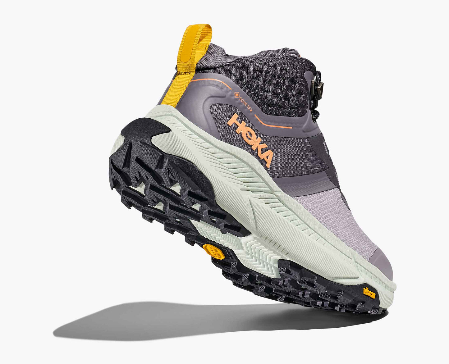 Hoka Women's Transport Hike GTX Mid Waterproof Boot in Grey Skies/Sea Glass