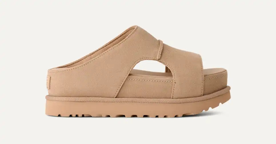UGG Women's Goldenstar Hi Cutout Slide Sandal in Sand
