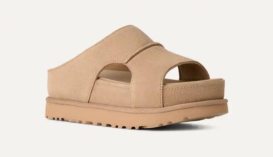 UGG Women's Goldenstar Hi Cutout Slide Sandal in Sand