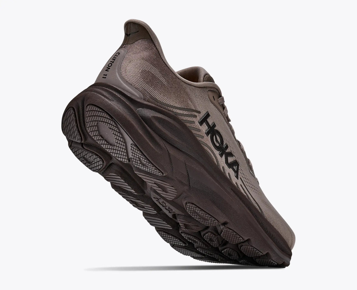 Hoka Men's Clifton 11 Sneaker in Boulder Grey/Pebble Grey