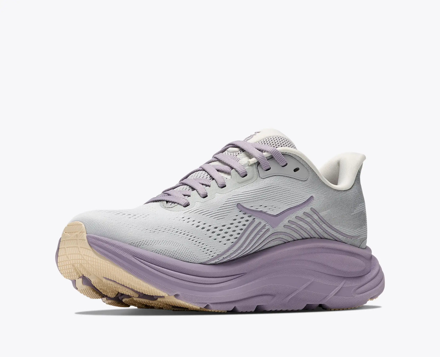 Hoka Women's Clifton 11 Sneaker in Stardust/Mellow Lilac