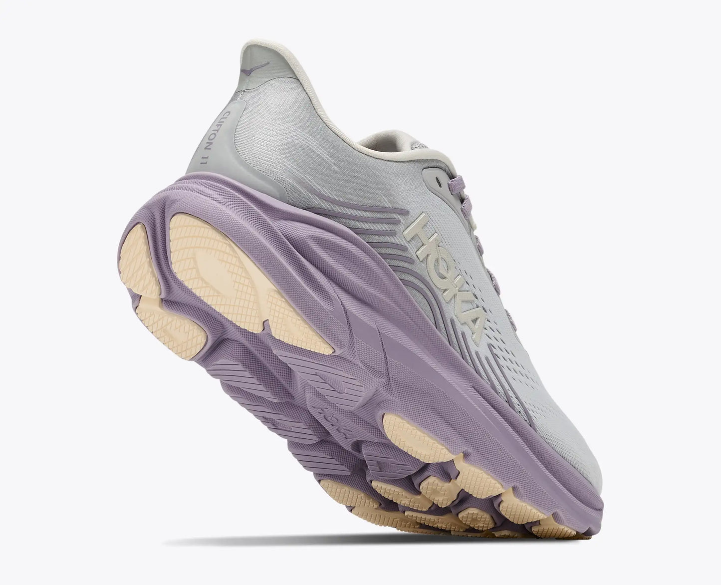 Hoka Women's Clifton 11 Sneaker in Stardust/Mellow Lilac