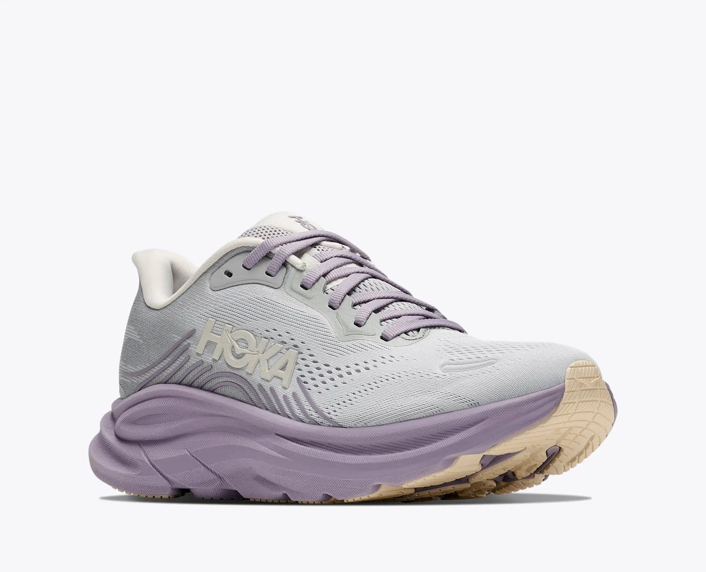 Hoka Women's Clifton 11 Sneaker in Stardust/Mellow Lilac