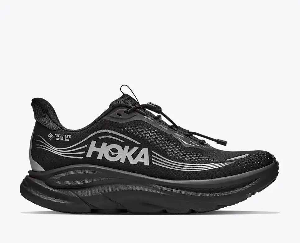 Hoka Men's Clifton 11 GTX Sneaker in Black/Black