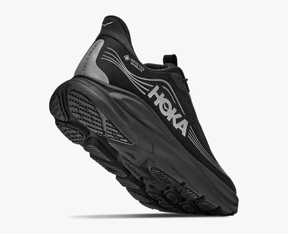 Hoka Men's Clifton 11 GTX Sneaker in Black/Black