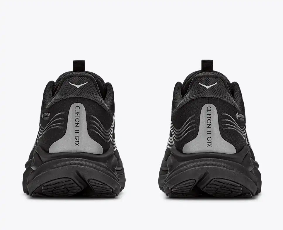 Hoka Men's Clifton 11 GTX Sneaker in Black/Black