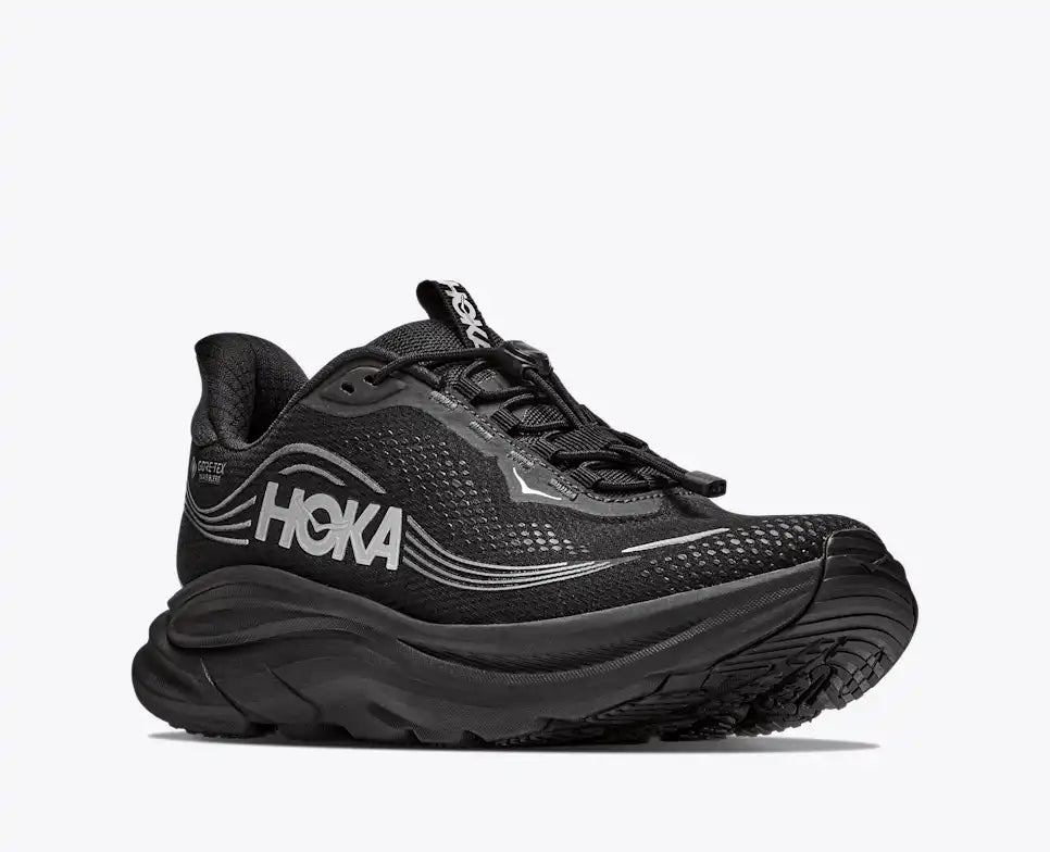 Hoka Men's Clifton 11 GTX Sneaker in Black/Black