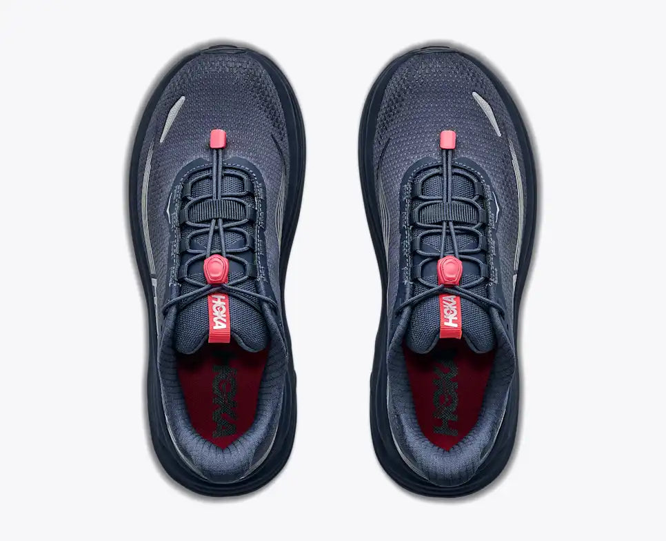 Hoka Women's Clifton 11 GTX Waterproof Sneaker in Varsity Navy/Burnt Red