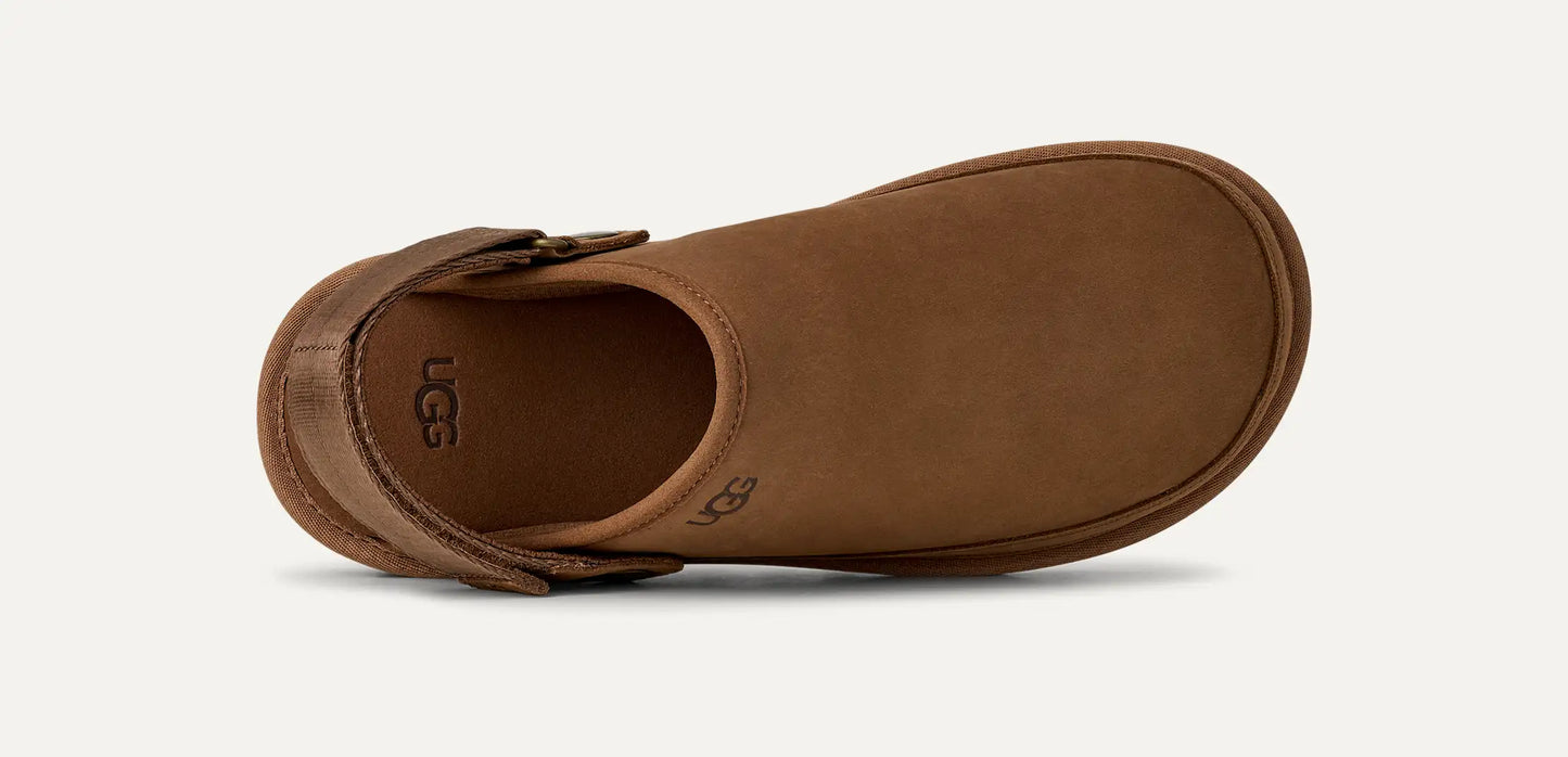 UGG Men's Goldencoast Clog II Nubuck in Dark Chestnut