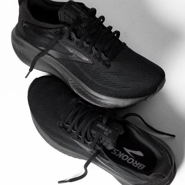 Brooks Women's Adrenaline GTS 25 Sneaker in Black/Black/Ebony