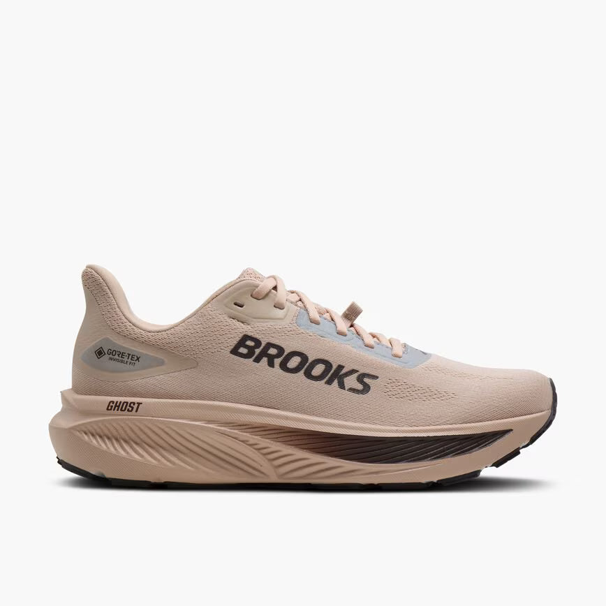 Brooks Women's Ghost 18 GTX Sneaker in Rose Dust/Raisin