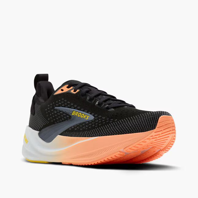 Brooks Women's Ghost Max 4 Sneaker in Black/Folkstone/Cyber Peach