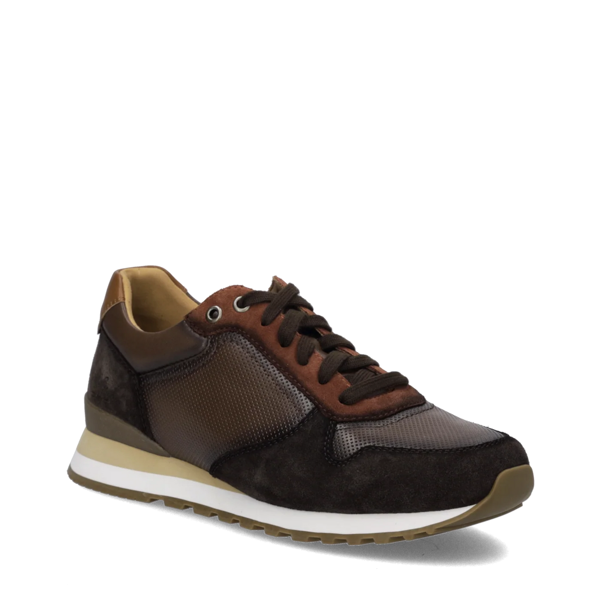 Josef Seibel Men's Axel 01 Lace Sneaker in Brown Moro Suede