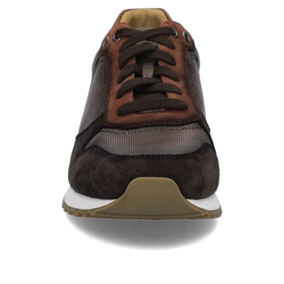 Josef Seibel Men's Axel 01 Lace Sneaker in Brown Moro Suede
