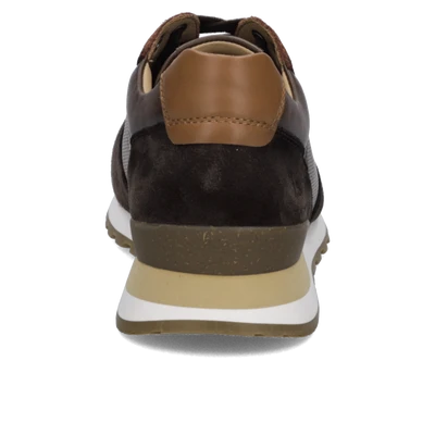 Josef Seibel Men's Axel 01 Lace Sneaker in Brown Moro Suede