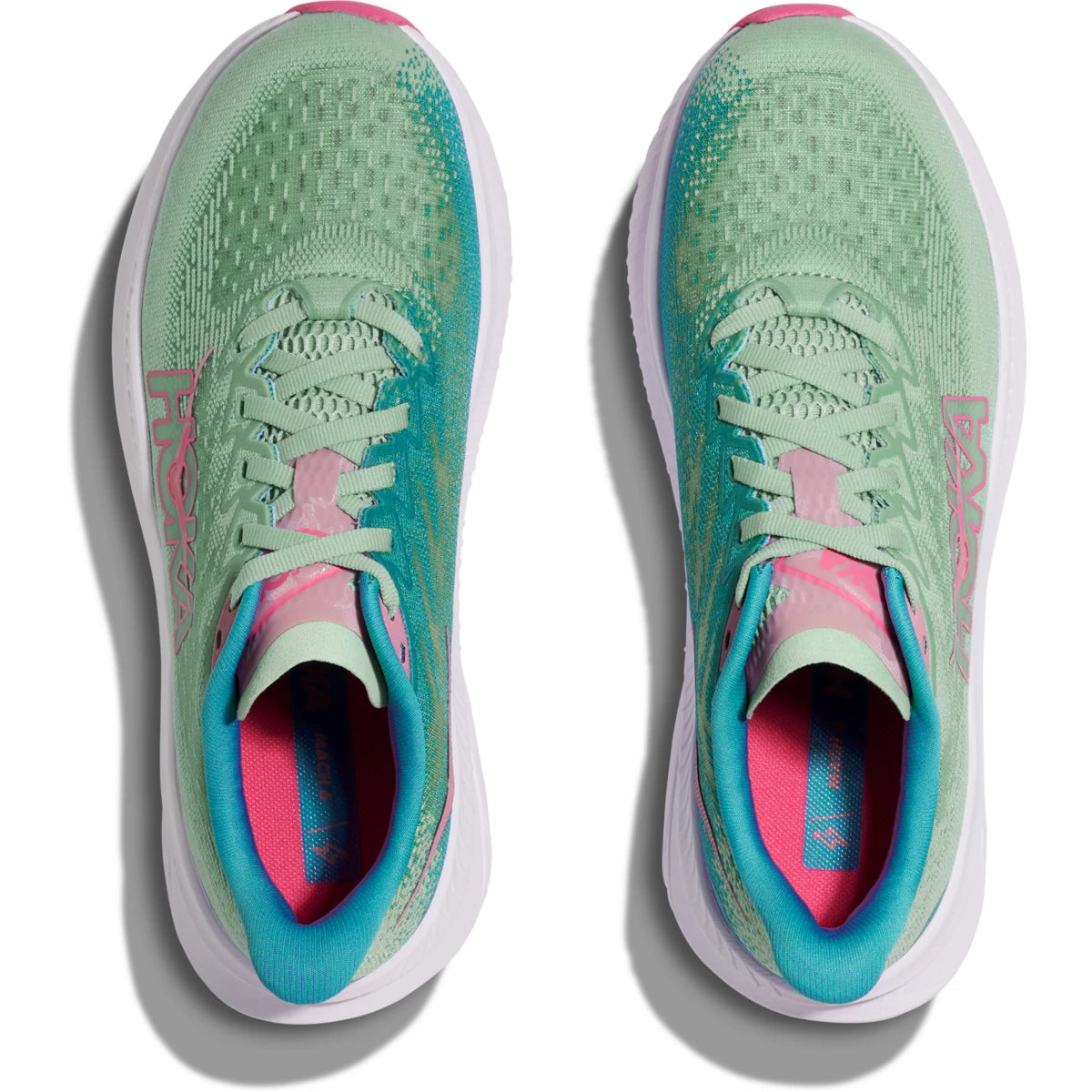 Hoka Women's Mach 6 Sneaker in Jadeite/Alpine Blue
