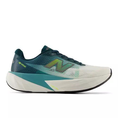 New Balance Men's FuelCell Rebel v5 Sneaker in Medusa Green/Faded Teal