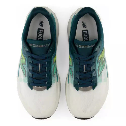 New Balance Men's FuelCell Rebel v5 Sneaker in Medusa Green/Faded Teal