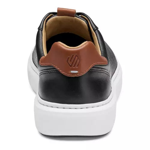 Johnston & Murphy Men's Anders Perfed U-Throat Sneakers in Black Full-Grain Leather