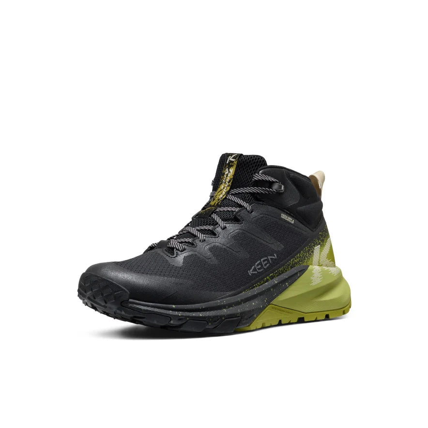 KEEN Men's Targhee Apex Mid Waterproof Hiking Boot in Black/Golden Cypress