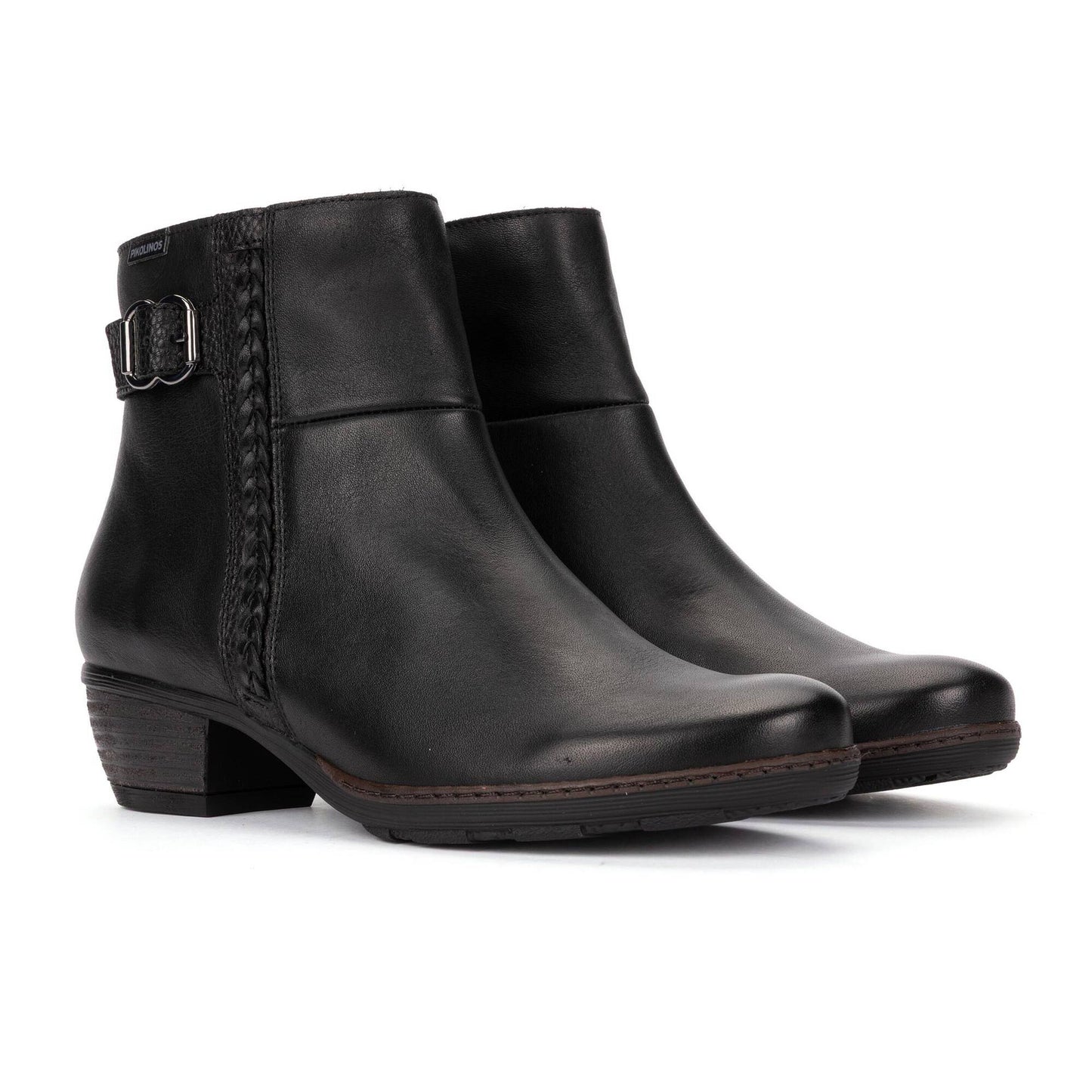 Pikolinos Women's Utiel Low Side Zip Heeled Boot in Black