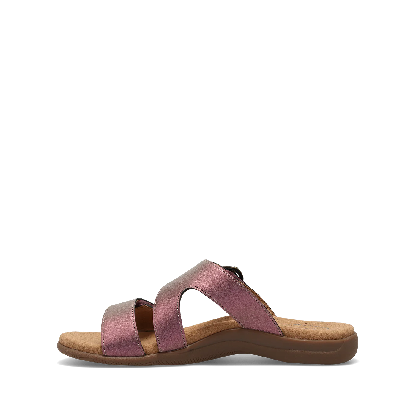 Taos Women's Westside Slip On Slide Sandal in Violet Metallic
