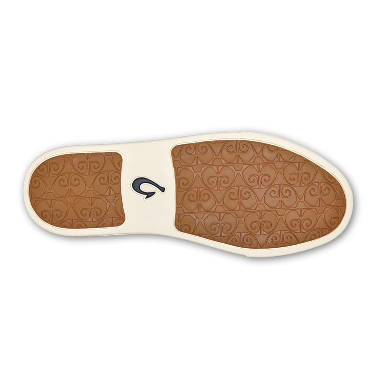 OluKai Women's Pehuea Lī ‘Ili Leather Sneaker in White