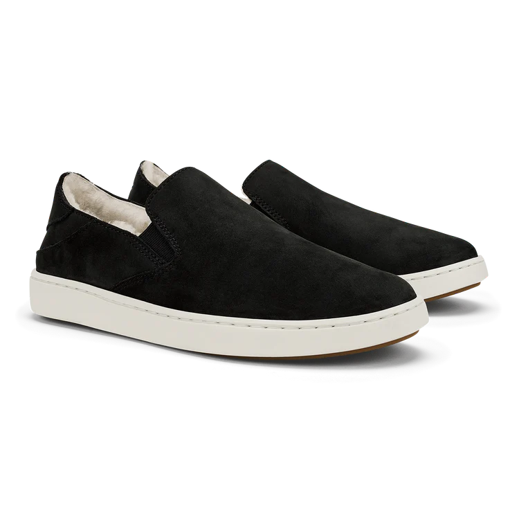 OluKai Women's Pehuea Cozy Sneaker in Lava Rock / Lava Rock