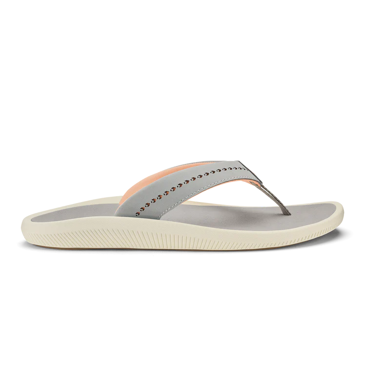 OluKai Women's Ulele Flip Sandals in Ash/Ash