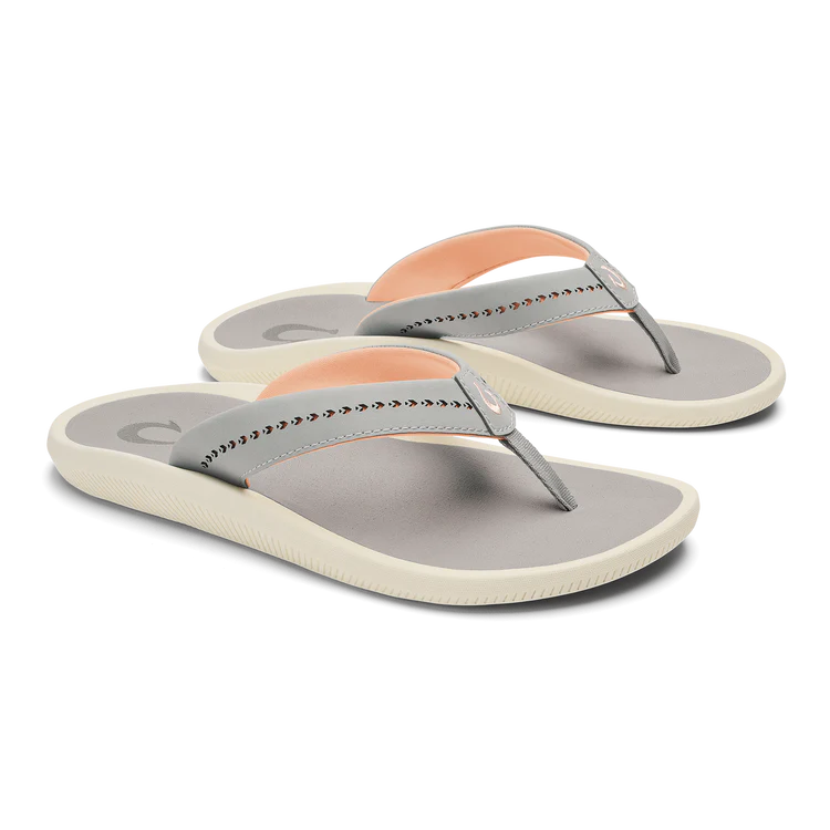 OluKai Women's Ulele Flip Sandals in Ash/Ash