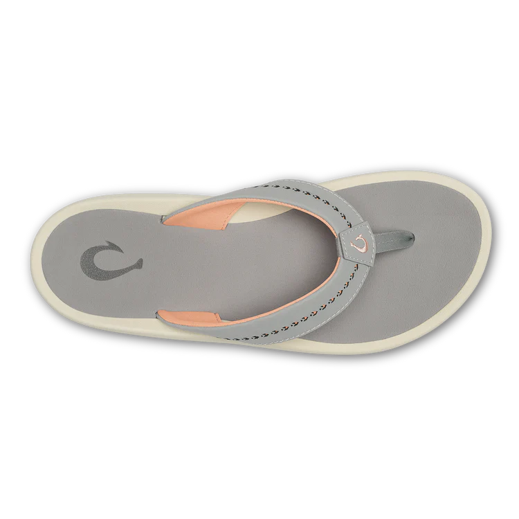 OluKai Women's Ulele Flip Sandals in Ash/Ash