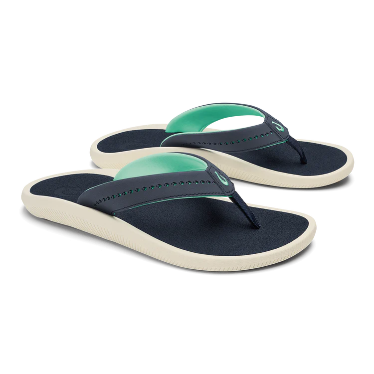 OluKai Women's Ulele Flip Sandals in Trench Blue